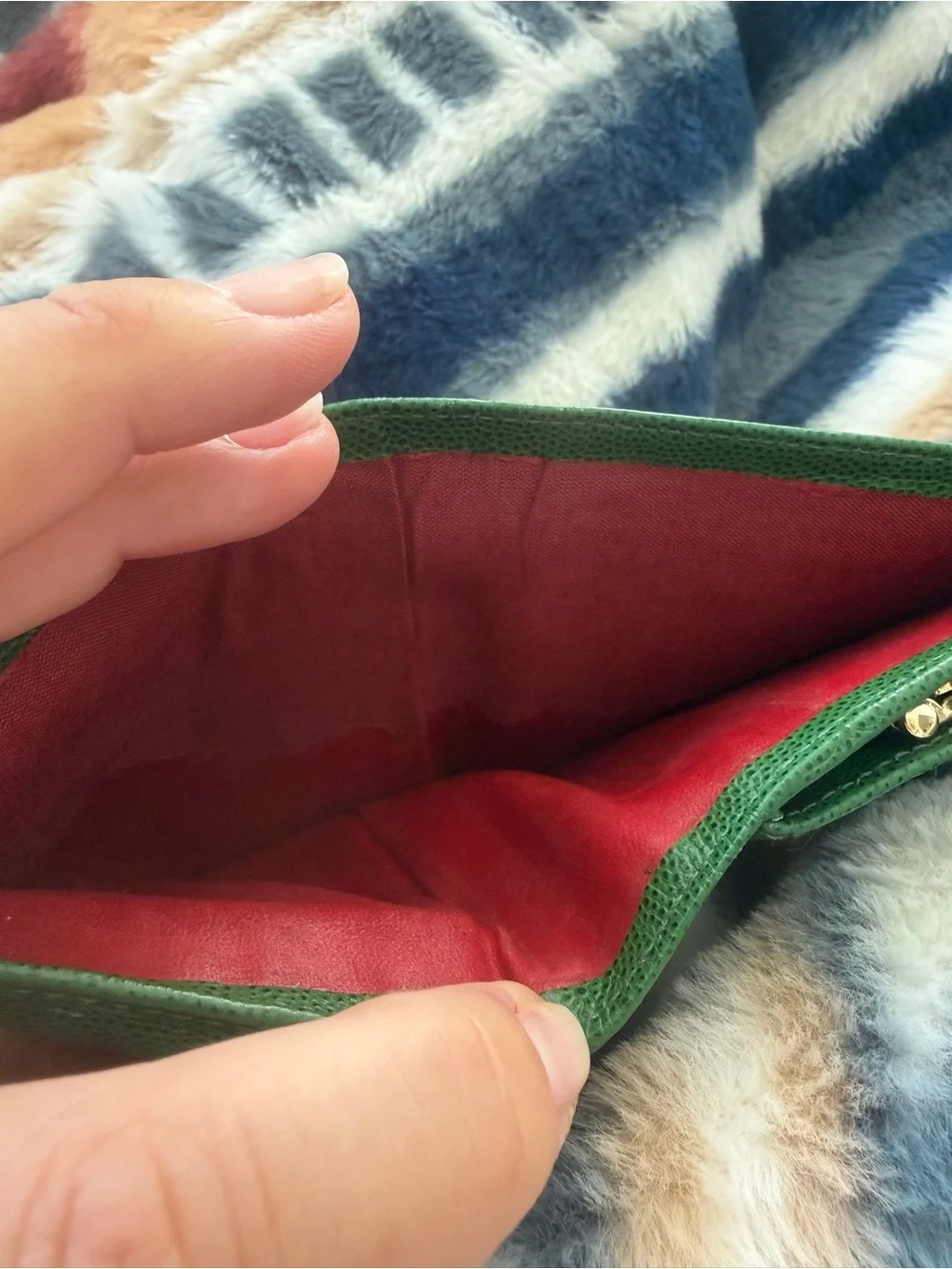 Celine Green Leather Wallet with Gold Hardware - Picture 8 of 9